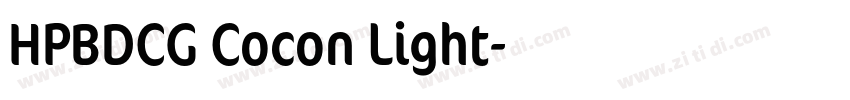 HPBDCG Cocon Light字体转换